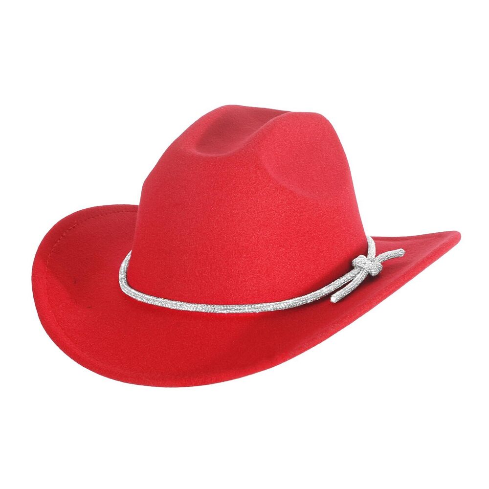 1587 Jerrcheezuna Womens Cowboy Hat Rhinestone Spark Cowgirl Hats Wide Brim
